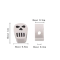 Perle de crâne blanche en pâte polymère pour bijoux d'Halloween DIY avec trou - Style Crâne Blanc (RT223-3)