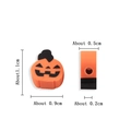 Perle citrouille d'Halloween en argile pour création de bijoux DIY 1,1 cm - Citrouille d'Halloween Orange avec Chapeau (RT223-4)