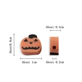 Perlina a zucca di Halloween in argilla polimerica per gioielli fai da te e bracciali - Faccia Sorridente di Zucca Arancione (RT223-5)