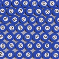 Perles de billard bleues en pâte polymère numéro 2 pour bijoux et bracelets DIY - Boule de Billard No.2