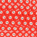 Perles de billard rouges en argile polymère avec numéro 3 pour bijoux DIY - Boule de Billard No.3