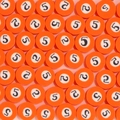 Perles en pâte polymère orange et blanc chiffres 2 et 5 pour bijoux DIY faits main - Boule de Billard No.5