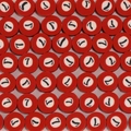 Perles en pâte polymère rouge avec motifs de notes de musique pour bijoux DIY - Boule de Billard No.7