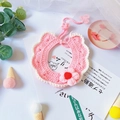 Collier pour animaux au crochet rose avec fleur en relief et liens ajustables - S / Rose d'Eau