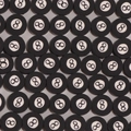 Perles rondes en pâte polymère noir et blanc avec numéro 8 pour bijoux DIY - Bille de billard n° 8