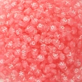Translucent pink acrylic flat round letter beads for DIY jewelry and bracelets - Translucent Pink (YKL217-7)