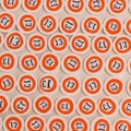 Perles en argile style billard orange et blanc avec numéro 13 pour bijoux DIY - Boule de Billard No.13
