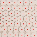 Perles en argile blanche à points rouges pour la création de bijoux DIY et bracelets - Bille Blanche