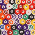 Perles plates en pâte polymère motif billard pour création de bijoux DIY multicolores - Couleurs Mélangées Aléatoires
