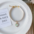 Chic heart crystal pet collar with cream ribbon and sparkling pavé diamond border - Rhinestone Heart Beige