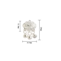 Silver plated Ruyi lock pendant with bells and Safety blessing engraving - Silver Medium