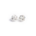 Cuentas de bola con diamantes de cristal plateado para crear collares y pulseras DIY - Plateado