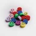Perles colorées en argile polymère avec motif smiley pour création de bijoux - Visages Souriants Multicolores