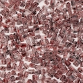 DIY jewelry beads in transparent rectangular shape with red and black ink splash texture - 10g Pack (Approx. 70 Pieces) / Black Red