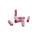Rectangle purple marble stone beads with center holes for DIY jewelry making - Purple