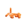 Rectangle orange marble patterned beads with central holes for DIY jewelry making - Orange
