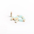 Rectangle natural stone beads with blue and brown marble texture for DIY jewelry - Jade Color