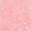Handmade DIY translucent pink triangular glass beads with glittering gold powder decor - 10g Pack (Approx. 70 Pieces) / Coral Pink