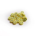 Perles en pâte polymère jaune avec smiley pour bijoux DIY bracelets et colliers - Visage souriant jaune