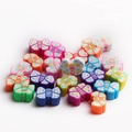 Perles papillon colorées en pâte polymère avec motifs floraux pour bijoux DIY - Papillon Couleurs Mixtes