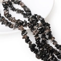Natural black and grey irregular glass stone beads for DIY jewelry making and crafts - Black