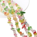 Polished natural irregular gemstone beads for DIY jewelry making in a white ceramic dish - Mixed Colors