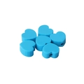 Cyan heart polymer clay beads for DIY jewelry making handmade bracelets and necklaces - Blue Heart