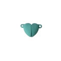 Chiusura magnetica a cuore verde menta per accessori fai-da-te bracciali e collane - Forma di Cuore / Stile Cuore Ciano (GJ010)