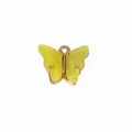 Lichtgelber Schmetterling-Anhänger mit goldenem Rand für DIY Halsketten und Schmuck - Gelb mit Goldener Rückseite
