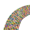 Filo di perline heishi colorate in argilla polimerica 6mm per creazione di gioielli fai da te - Mix Vivace Arcobaleno (8)