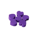 Vibrant purple heart-shaped polymer clay beads for DIY jewelry and bracelet making - Purple Heart