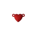 Chiusura magnetica a forma di cuore rosso per braccialetti e collane fai da te - Forma di Cuore / Stile Cuore Rosso (GJ010)