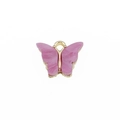 Schmetterling-Anhänger mit rosa Marmorierung und Goldlegierung für DIY-Schmuckzubehör - Rosa mit Goldbasis