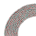 Perline Heishi 6mm in argilla polimerica rossa bianca e verde per gioielli fai da te - Blocco di Colore Rosso Verde Bianco (12)
