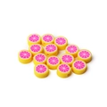 Yellow polymer clay grapefruit slice loose beads for DIY handmade jewelry crafts - Yellow Peel Pink Grapefruit Style