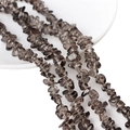 Irregular smoky quartz glass chips beads for DIY jewelry making and handmade necklaces - Gray