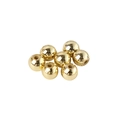 DIY jewelry making supplies featuring round polished gold-plated CCB spacer beads - 6mm / Gold