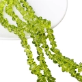 Strands of irregular olive green natural glass stone beads for DIY jewelry making - Light Green