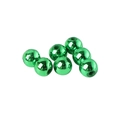 Metallic emerald green CCB round beads with glossy electroplated finish for DIY jewelry - 6mm / Green