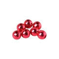 Spherical red electroplated CCB spacer beads with high-gloss finish for DIY jewelry - 6mm / Red