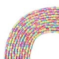 Bunte regenbogenfarbene Polymer-Ton-Zylinderperlen für handgefertigte DIY-Armbänder - Mehrfarbig