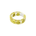 Transparent resin band ring featuring yellow smiley faces for kids and adults - Yellow Smiley Face Ring