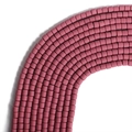 Matte staubrosa Polymer-Ton-Würfelperlen für DIY-Schmuck und handgemachte Armbänder - Cranberryrot