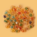 Colorful rhinestone iron hollow cage charms for DIY necklace and bracelet jewelry making - Gold Multicolor Ball