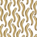 Golden alloy Italian horn chili pendants for DIY handmade jewelry and necklace - Curved Pendant