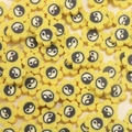 Yellow sunflower polymer clay beads with yin yang center for DIY jewelry making - RT079 / Yellow