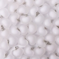 Frosted white acrylic heart charms with silver rings for DIY jewelry making - 磨砂白色款式(4爱心吊坠)