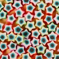 Perles étoiles en pâte polymère colorée avec motif œil grec pour la création de bijoux DIY - Étoile Mauvais Œil