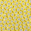 Perles tournesol jaune avec visage souriant en pâte polymère pour bijoux DIY - Jaune