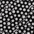 Perles tournesol noires avec smiley en pâte polymère pour bracelets faits main - Noir